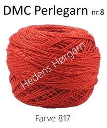 DMC Perlegarn nr. 8 farve 817